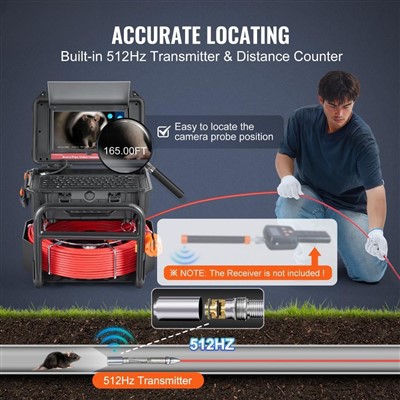 Self-Leveling Sewer Camera With 10.1" Touchscreen